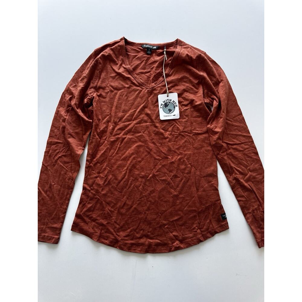Toad & Co Marley II Long Sleeve Tee Women Aurburn Small - Picture 4 of 6